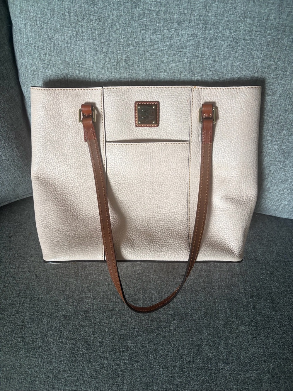 Dooney & Bourke Blush Tote with Brown Leather Straps